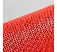 Anti Slip Drainage Mats for Bathroom & Pool Non Slip Rubber S Shaped Matting 0.9×5M 3×16.4FT Commercial Wet Area Hydrophobic Anti Fatigue Flooring Red