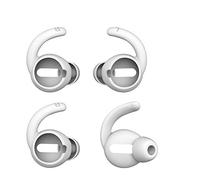 Anti-Slip Earhooks Soft Silicone Skin Compatible with Apple Airpods 2 & 1 Lightweight Sound Quality Enhancement for Headphones Outdoor Activities in-Ear EarHook 2 Pairs White