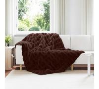 Anti-Slip Faux Rabbit Fur Blanket Olite 4 pcs Camel Polyester