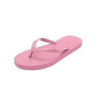 Anti-Slip Flat Flip Flops for Women with Yoga Mat Layer Open Toe Slip On Pool Slides Summer Comfortable Lightweight Thong Sandals for Shower Beach Travel Holidays Seaside Walks Pink