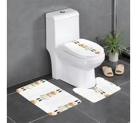 Anti-Slip Floor Mat 3-Piece Set YYHHAOFA Blonde Little Girl Back View Pattern U-Shaped Toilet Floor Mat, Tightly Attached, Absorbent & Durable, Thick & Comfortable