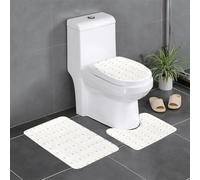Anti-Slip Floor Mat 3-Piece Set YYHHAOFA Camel at The Foot of The Mountain Pattern U-Shaped Toilet Floor Mat, Tightly Attached, Absorbent & Durable, Thick & Comfortable