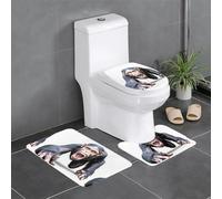Anti-Slip Floor Mat Set of 3 WHJSHOP Manic Gorilla Printing U-Shaped Toilet Floor Mat, Tightly Attached, Absorbent & Durable, Thick & Comfortable