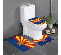 Anti-Slip Floor Mat Set of 3 YYHWHJDE Arizona Flag Pattern U-Shaped Toilet Floor Mat, Tightly Attached, Absorbent & Durable, Thick & Comfortable