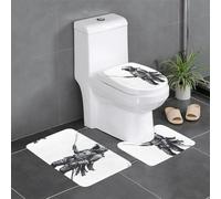 Anti-Slip Floor Mat Set of 3 YYHWHJDE Astronaut's Armor Pattern U-Shaped Toilet Floor Mat, Tightly Attached, Absorbent & Durable, Thick & Comfortable
