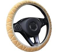 Anti-Slip Fluffy Plush Steering Wheel Cover Universal Elastic Soft Winter Warm Vehicle Car Steering Wheel Protector Wheel Sleeve Protector Automotive Interior Car Accessories Fit for Diameter 37-39cm