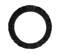 Anti-Slip Fluffy Steering Wheel Cover Faux Fur Soft Warm Universal Steering Wheel Protection Cover Durable Stretchy Steering Wheel Wrap for Men Women Fit 37-39cm (A-black)