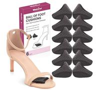 Anti Slip Foot Pads for High Heels - Heel Slip Stopper with Strong Adhesive Toe Grips, Slip Resistant Honeycomb Grip Stops Feet from Sliding Forward in Stiletto, Pumps & Slingbacks (6 Pairs)
