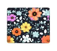 Anti-Slip Gaming Mouse Pad Beautiful Colourful Flowers Printed Desktop Mouse Pad Suitable for Study and Gaming 8.3 x 10.3 in