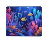 Anti-Slip Gaming Mouse Pad Colorful Underwater World Printed Desktop Mouse Pad Suitable for Study and Gaming 7 x 8.6 in
