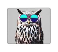 Anti-Slip Gaming Mouse Pad Cool Owl Printed Desktop Mouse Pad Suitable for Study and Gaming 7.9 x 9.5 in