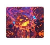 Anti-Slip Gaming Mouse Pad Fiery Pumpkin Printed Desktop Mouse Pad Suitable for Study and Gaming 10 x 12 inch