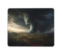 Anti-Slip Gaming Mouse Pad Huge Tornado Printed Desktop Mouse Pad Suitable for Study and Gaming 8.3 x 10.3 in