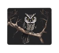Anti-Slip Gaming Mouse Pad Late Night Owl Printed Desktop Mouse Pad Suitable for Study and Gaming 10 x 12 inch