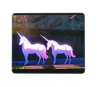 Anti-Slip Gaming Mouse Pad Luminous Unicorn Printed Desktop Mouse Pad Suitable for Study and Gaming 7.9 x 9.5 in