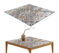 Anti-Slip Glass Table Top Pads Mosaic Patterns With Embellishments Square 50cm
