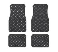 Anti Slip Granulated Backing Universal Size Artificial Leather Car Floor Mats for Chery for Tiggo 7 Car Accessories(Black Beige 4 PCS)