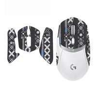 Anti Slip Grip Tape Sweat-Absorbent Mouse Grip Stickers for Logitech G309 Gaming Mouse,Black White Half