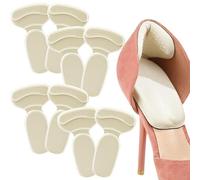 Anti-Slip Heel Liners Soft Cushion Protector Pads, Soft Heels Pads Grips Inserts to Improve Shoe Fit, High Heels Replacement, Stop Heel Slip and Blister (Apricot*8)