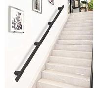 Anti-Slip Iron Railing Kit for Stairs - Wall-Mounted 1m to 6m Adjustable 200cm Safe Support & Step Indoor/Outdoor Use& Secure il Solution