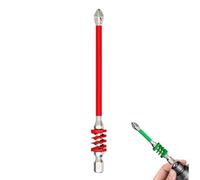 Anti-Slip Magnetic Phillips Bit with Spring, Impact-Resistant Screwdriver Bit Set, No More Slipping of Saw Teeth,Hex Shank for Electric Drill, Quick Release, Ideal for DIY & Electricians (Red)