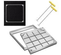 Anti-Slip Manhole Cover with Stainless Steel e, Heavy-Du Integrated Lid & Lifting Hook for Sewers, Pool Drains & Inspect Wells - & Safe Solut