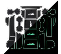 Anti-slip mat Car Anti-slip Mat 17pcs Door Slot Mat Center Console Coaster Mat For Mitsubishi For Outlander 2013-2019 3rd Gen(Bianco)