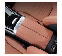 anti-slip mat Car Central Console Armrest Box Booster Pad PU Trim Cover For Benz GLC C-Class W206 C200 X253 GLC300 2022-2024(Brown)