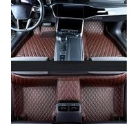 Anti Slip Mat Leather Car Floor Mats For Genesis For GV80 2020-2023 Interior Accessories Carpets Rug Foot Pads Car Mat Set(Coffee)