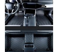 Anti Slip Mat Leather Car Floor Mats For Genesis For GV80 2020-2023 Interior Accessories Carpets Rug Foot Pads Car Mat Set(Full black)