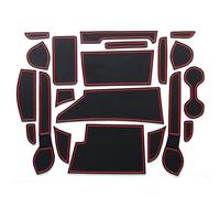 Anti-slip mats Car Door Slot Anti-slip Mat 20 Pcs Center Console Cup Mat For Nissan For Note For E-Power For Nismo E12 HE12 NE12(Rosso)
