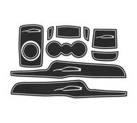 Anti-slip mats Car Interior Styling Rubber Anti-slip Mat Door Slot Pad Water Cup Cushion For Ford For Fiesta 2008-2015(Bianco)