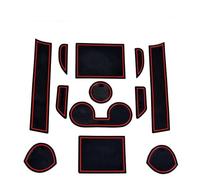Anti-slip mats Car Interior Styling Rubber Anti-slip Mat Door Slot Pad Water Cup Cushion For Mitsubishi ASX 2013-2018 2020(Rosso,2013-2018 12pcs)