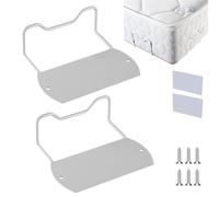 Anti Slip Mattress Gripper - Metal Bed Frame Stopper, 2X Mattress Gaskets with Non Slip Design, Adjustable Retainer Bar for Most Bed Frames, Slide Stopper with Easy Installation