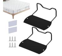 Anti Slip Mattress Gripper - Stopper Kit, Steel Anti-Skid Brackets with Mount Hardware | Bedding Securement Tool for Platforms Frame, Adjustable Base, Guest Room Comfort or Anti-Slip Bed Accessories