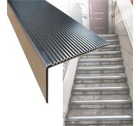 Anti-Slip Metal ir Nosing Ed Trim - 150cm Long 4x2cm Tread Plate for Vinyl/Laminate Flo - Safe Step Protectors for Maximum Tract and Safe
