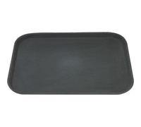 Anti-Slip Plastic Rectangular Service Tray Black - 356x458mm 14x18" - high quality and non-slip