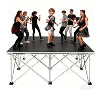 Anti-slip Portable Stage Platform, Folding Stage Platform Modular Unit With Aluminum Riser Legs, Large Portable Performances Stages Stand For Outdoor Event(H 8in/20cm,2pcs 2㎡/21.5sqft)