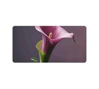 Anti-Slip Purple Calla Lily Desk Mat for Office, Laptop Pad for Home, Waterproof Smooth Surface Mouse Pad 23.6" X 11.8", Mouse Protector Pad for Keyboard, Esports Pros