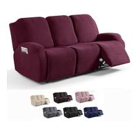 Anti-Slip Recliner Chair Covers, Washable High Elastic Full Coverage for 1/2/3 Seater, 4-Piece Armchair Slipcovers