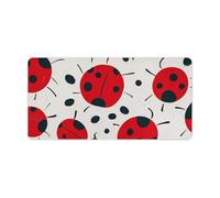 Anti-Slip Red Black Spotted Ladybug Desk Mat for Office, Laptop Pad for Home, Waterproof Smooth Surface Mouse Pad 23.6" X 11.8", Mouse Protector Pad for Keyboard, Esports Pros