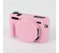 Anti-Slip Rubber Case for Canon G7X II Black Green Pink(Pink) | Available in black green brown pink gray, stylish personalization, vibrant colors, matches your style