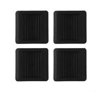Anti Slip Rubber Furniture Caster Stopper For Pads with Groove Stripes to Securely Lock Wheels and Prevent Movement for Chairs, Sofas, Desks on Various Floor Types (4PCS)