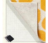 Anti Slip Rug Underlay 135 x 190 cm Waterproof, with Reusable & Odor-Free, Cut-To-Size, Washable, Customisable Size, Anti Slip Mat Grip, Gripper Underlay for Kitchen, Home, White