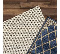 Anti Slip Rug Underlay 40 x 50 cm Washable, Waterproof Matting Rug Gripper Customisable Size for Home Office Laminate Wooden Hard Carpeted Floors, off white