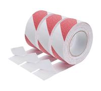 Anti-Slip Safety Tape - High-Grip 50mmx10m Durable & Waterproof Traction Tape for Stairs, Steps & Floors - Strong Adhesive Warning Tape for Indoor & Outdoor Use, Home & Workplace (3, Red&White)