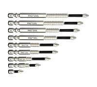 Anti Slip Screwdriver Bits PH2 Cross Head - 9 Pack K5 Alloy Steel Impact Resistant Magnetic Drill Bits Set - Professional Non Slip Driver Bits for Electric Manual Screwdrivers - 25-150mm Length