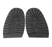 Anti-Slip Shoe Bottom Full Sole Repair Replacement, Durable Rubber Flexible Shoes Rubber Half Sole And Heels, Soft Wearable for Leather Shoes Sports Shoes(Black forefoot)