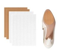 Anti-Slip Shoe Sole Protector, Self-Adhesive Wave Pattern Grip Pads for High Heels, Leather Shoes, Boots, Trainers, Easy to Trim, Wear-Resistant, 4 Pcs