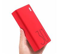 Anti-Slip Silicone Protective Case Cover For 30000mah Romoss Sense 8 / 8f / 8 + Soft Impact Resistant Case For Powerbank (Red With Pattern)